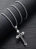 Cross Pendant with Box Chain